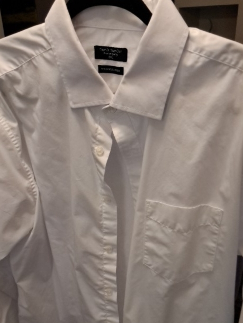 Classic White Men's Dress Shirt - Tailored Fit